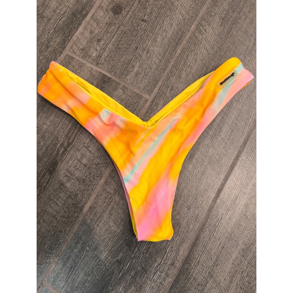Blackbough‎ Swim Riri Bikini Bottoms Solstice Tie Dye V-Front High Leg Small